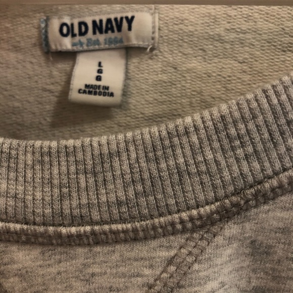 Old Navy stag sweatshirt L large gray - Picture 3 of 3